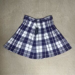NEW Tommy Hilfiger Purple & White Plaid Pleated Skirt School Uniform Preppy 10